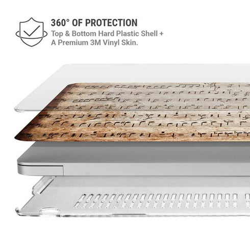 Antique Notes MacBook Air 15in (2023-2025) Case plus Skin